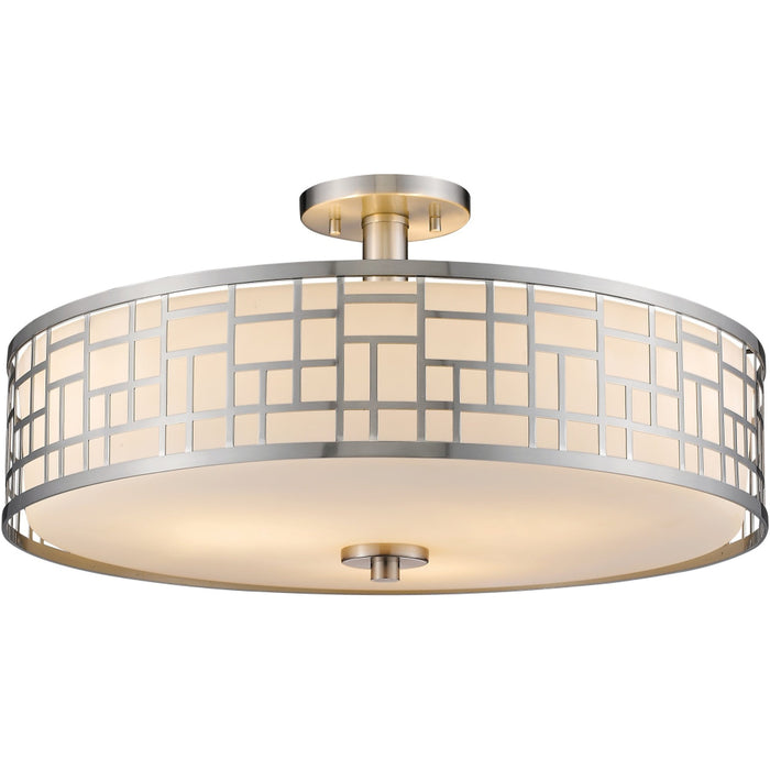 Elea Brushed Nickel Semi-Flushmount | theLightShop