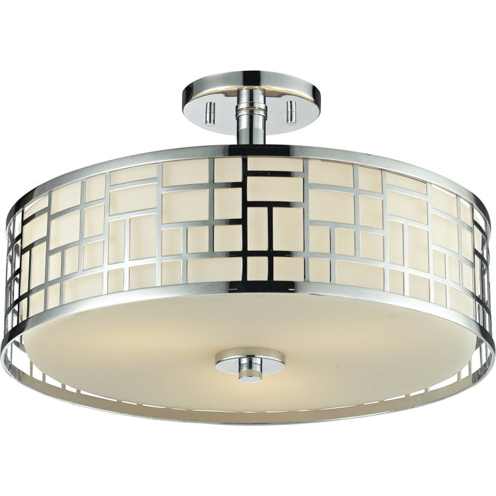 Elea Chrome Semi-Flushmount | theLightShop