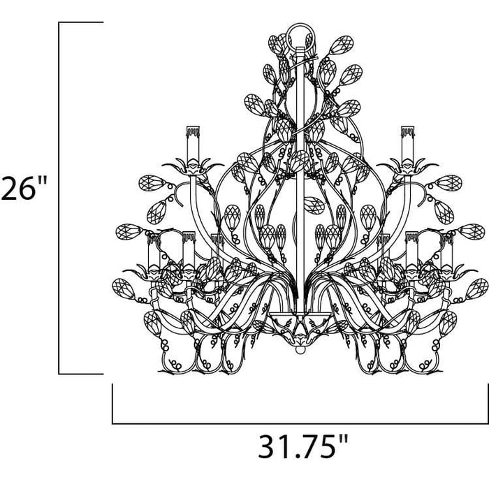 Elegante Etruscan Gold Chandelier - Chandeliers