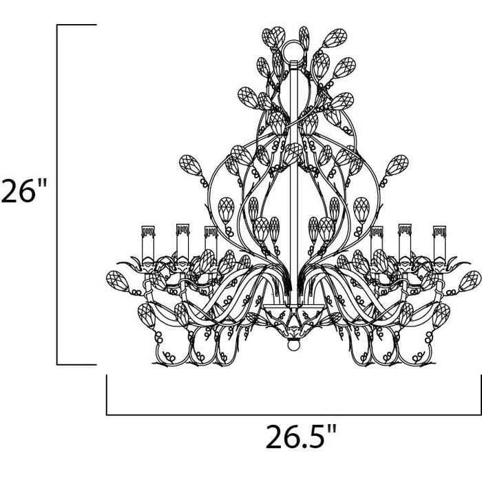 Elegante Etruscan Gold Chandelier - Chandeliers
