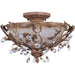 Elegante Etruscan Gold Semi-Flush Mount - Semi-Flushmounts