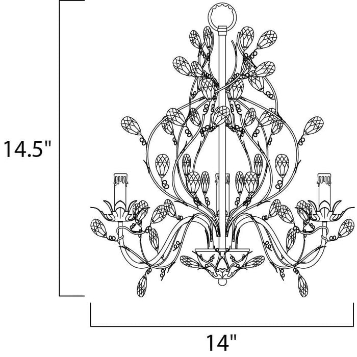 Elegante Oil Rubbed Bronze Mini Chandelier - Chandeliers