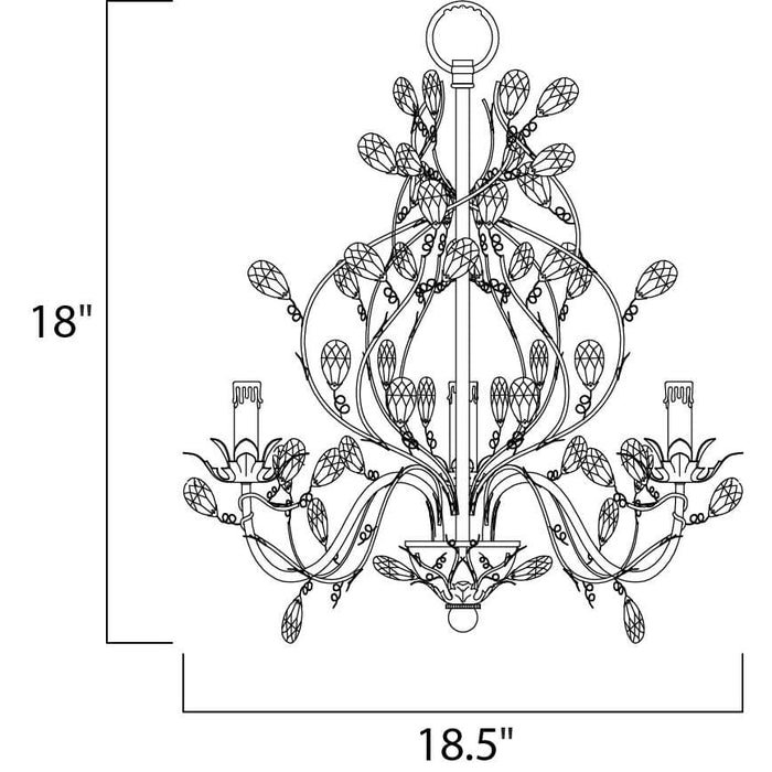 Elegante Oil Rubbed Bronze Mini Chandelier - Chandeliers