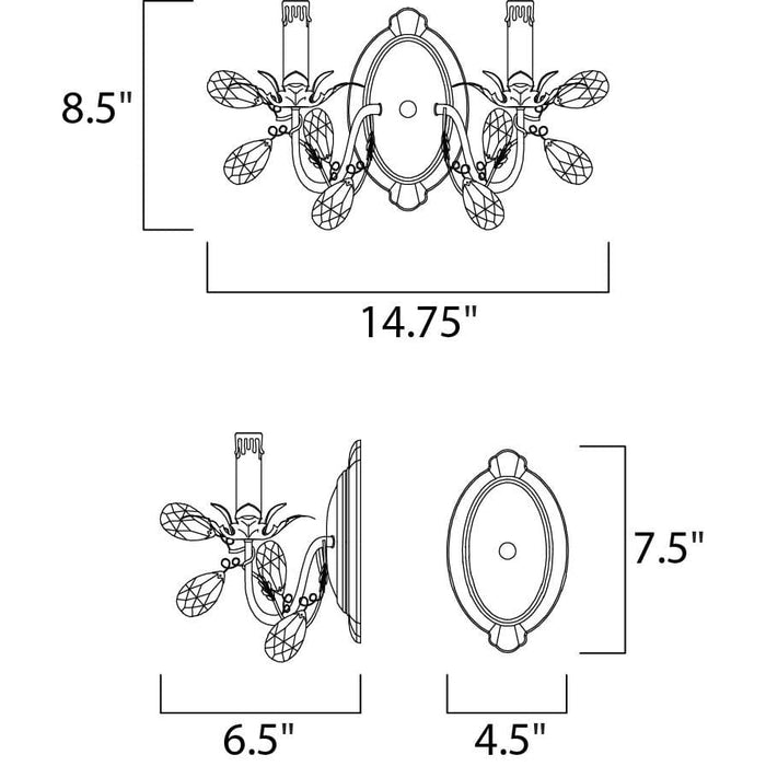 Elegante Oil Rubbed Bronze Wall Sconce - Wall Sconce