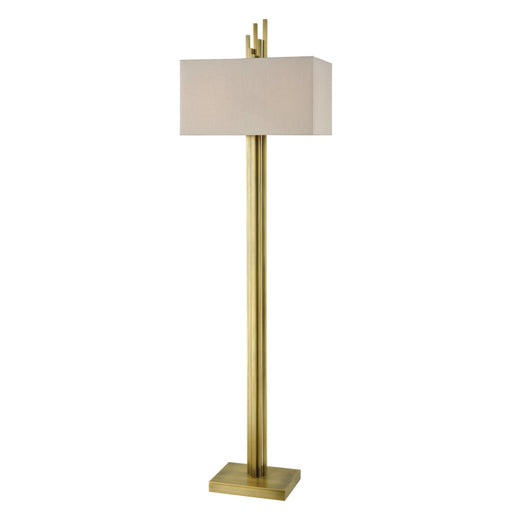 Elk Azimuth Antique Brass 2 Light Floor Lamp D3939 - Floor Lamps