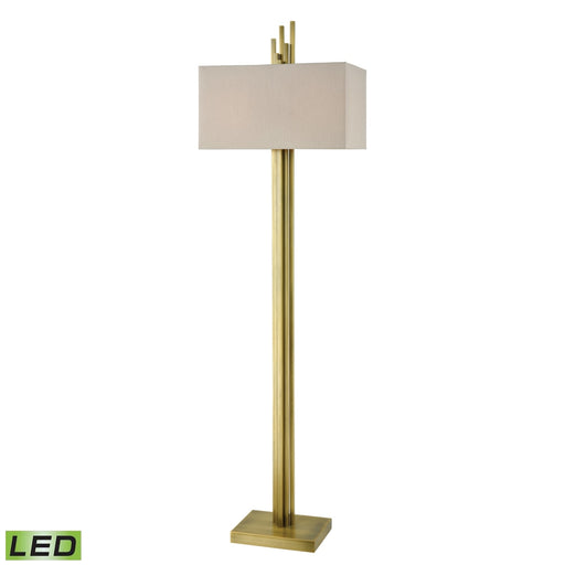 Elk Azimuth Antique Brass LED 2 Light Floor Lamp D3939-LED - Floor Lamps
