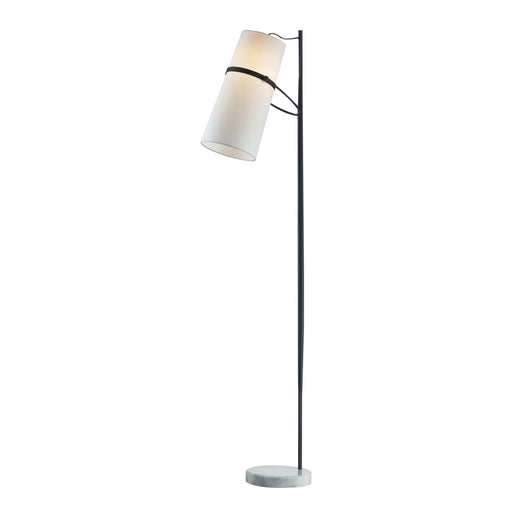 Elk Banded Shade Matte Black 1 Light Floor Lamp D2730 - Floor Lamps