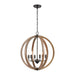 Elk Barrow Matte Black 6 Light Chandelier 81406/6 - Chandeliers