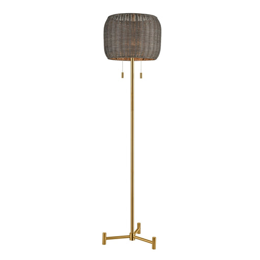 Elk Bittar Aged Brass 2 Light Floor Lamp D4693 - Floor Lamps