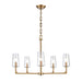 Elk Fitzroy Lacquered Brass 5 Light Chandelier 89975/5 - Chandeliers