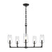 Elk Fitzroy Matte Black 5 Light Chandelier 89965/5 - Chandeliers