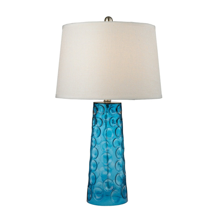 Elk Hammered Glass Blue 1 Light Table Lamp D2619 - Table Lamps