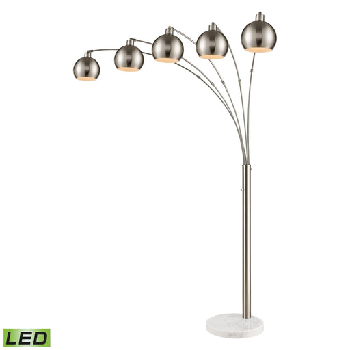 Elk Peterborough Polished Nickel LED 5 Light Floor Lamp 77102-LED - Floor Lamps