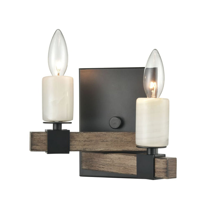 Elk Stone Manor Matte Black 2 Light Wall Sconce 15461/2 - Wall Sconces