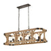 Elk Structure Medium Oak 8 Light Chandelier 33324/8 - Chandeliers