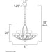 Elle Polished Chrome Chandelier - Chandeliers