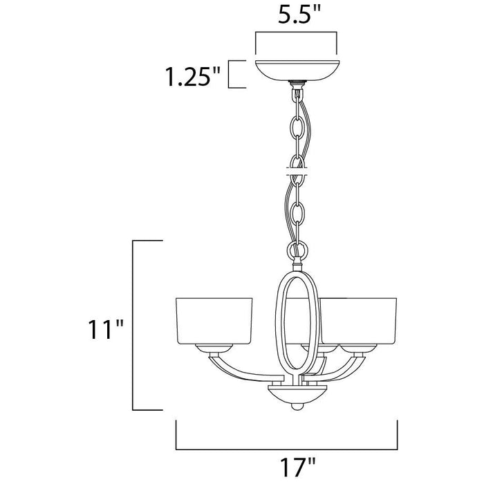 Elle Polished Chrome Semi-Flush Mount - Semi-Flushmounts