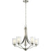 Elmwood Park Brushed Nickel LED Chandelier - Chandeliers