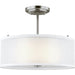 Elmwood Park Brushed Nickel Semi-Flush Mount - Semi-Flushmounts