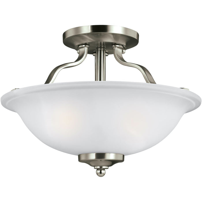 Emmons Brushed Nickel Semi-Flush Mount - Semi-Flushmounts