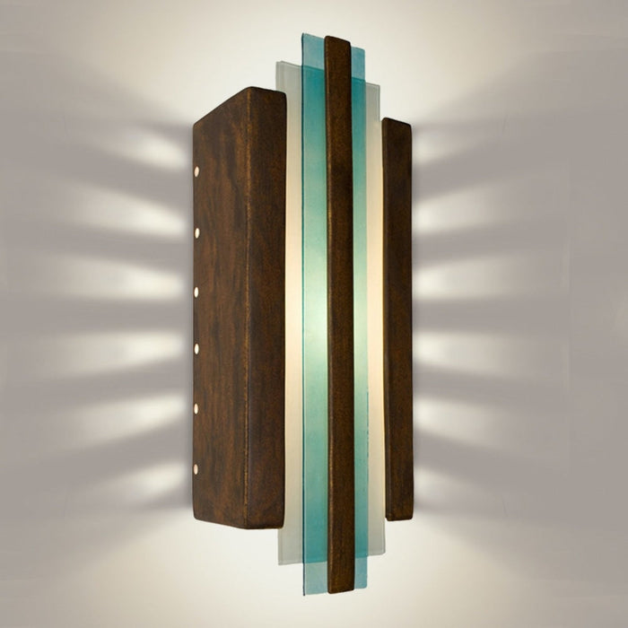 Empire Butternut and Turquoise Wall Sconce - Wall Sconce