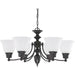 Empire Mahogany Bronze Chandelier - Chandeliers