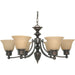 Empire Mahogany Bronze Chandelier - Chandeliers
