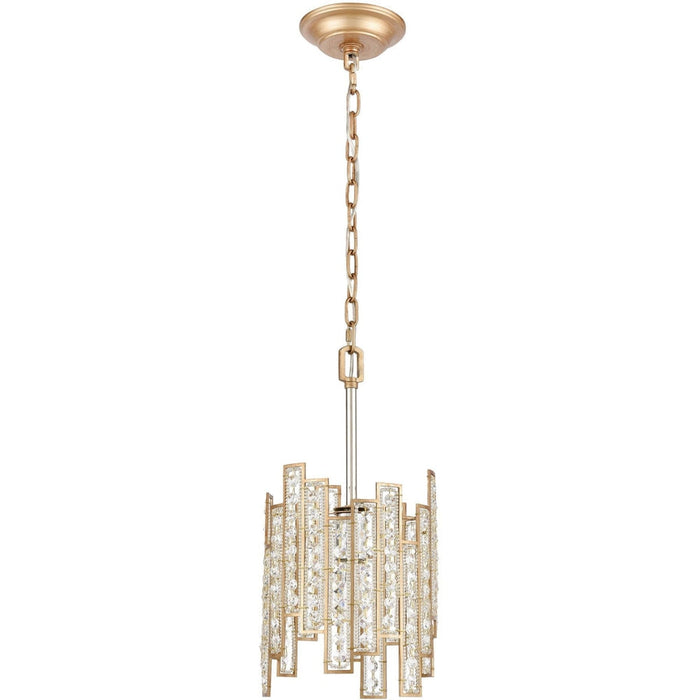 Equilibrium Matte Gold Polished Nickel Mini Pendant - Mini-Pendants