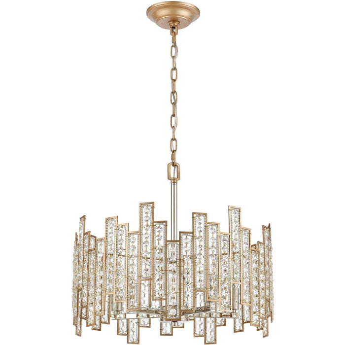 Equilibrium Matte Gold Polished Nickel Pendant - Pendants