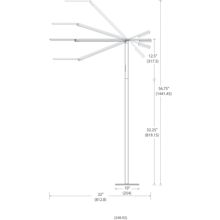 Equo Floor Lamp (Warm Light; Silver) - Floor Lamp