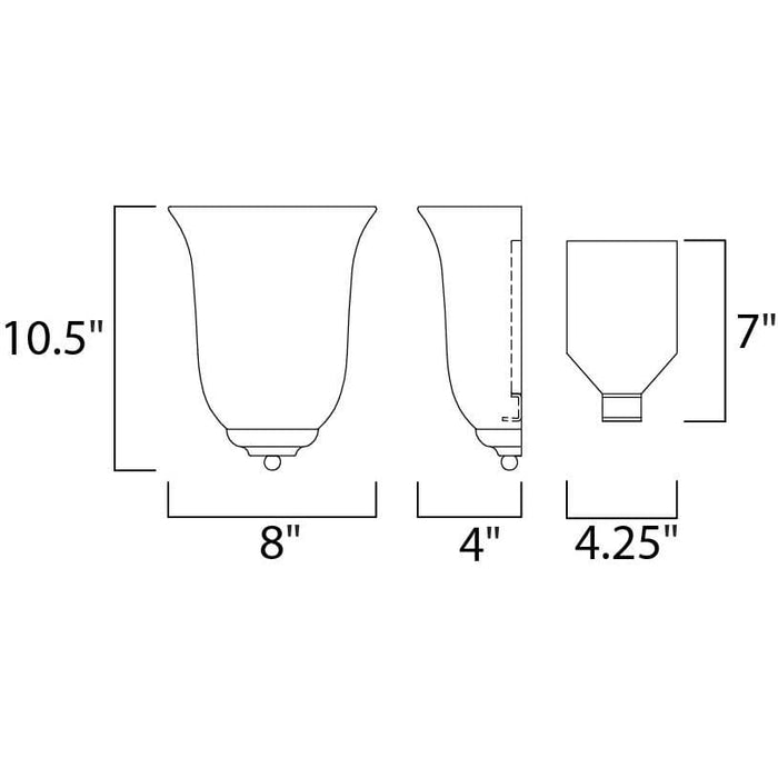 Essentials - 2058x Oil Rubbed Bronze Wall Sconce - Wall Sconce
