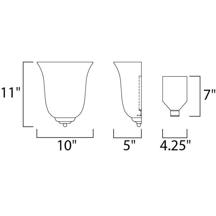 Essentials - 2058x Satin Nickel Wall Sconce - Wall Sconce