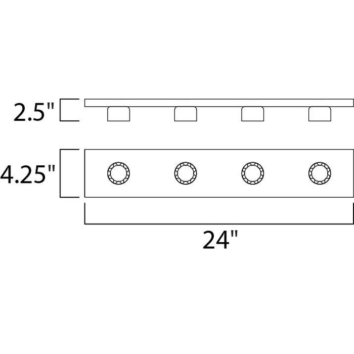 Essentials - 445x Polished Chrome Bath Vanity - Bath Vanity