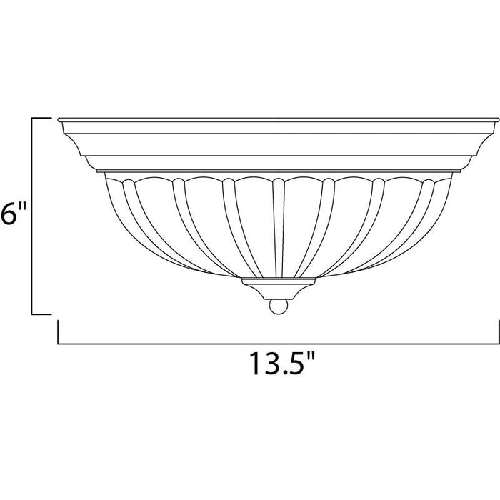 Essentials - 583x Satin Nickel Flush Mount - Flushmounts