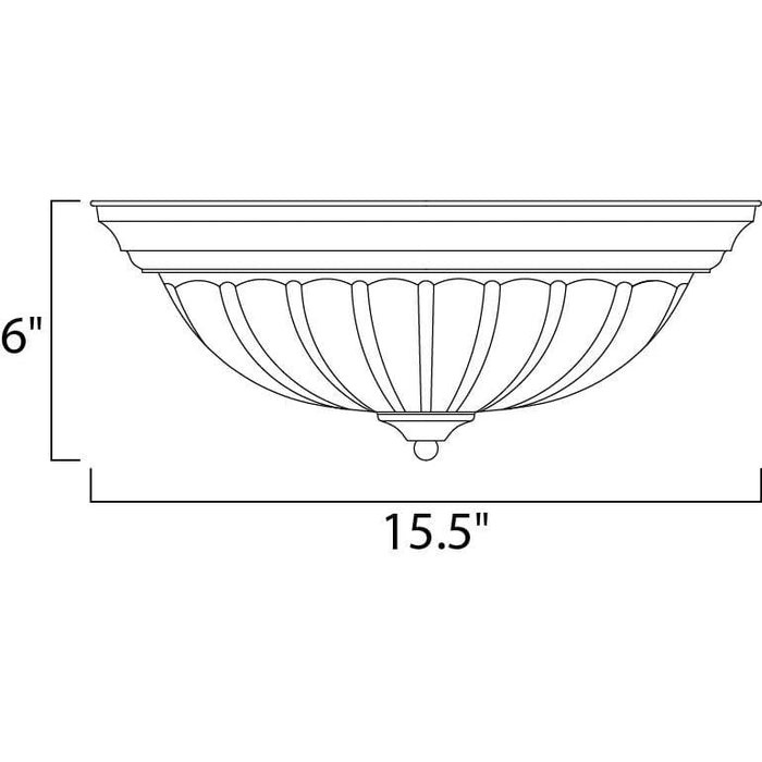 Essentials - 583x White Flush Mount - Flushmounts