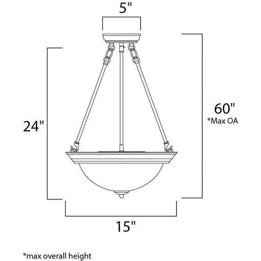 Essentials - 584x Oil Rubbed Bronze Invert Bowl Pendant - Pendants