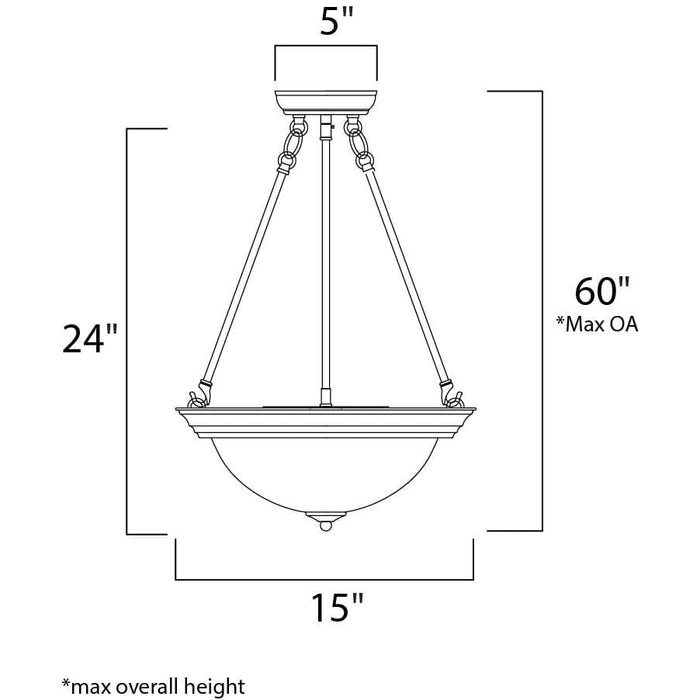 Essentials - 584x Oil Rubbed Bronze Invert Bowl Pendant - Pendants