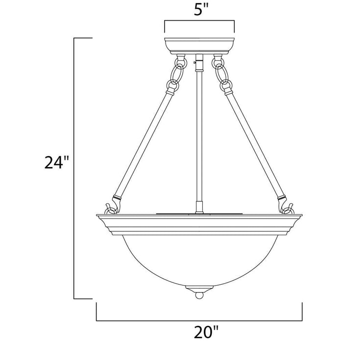 Essentials - 584x Satin Nickel Invert Bowl Pendant - Pendants