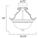 Essentials - 584x Satin Nickel Semi-Flush Mount - Semi-Flushmounts