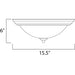 Essentials - 584x Textured White Flush Mount - Flushmounts