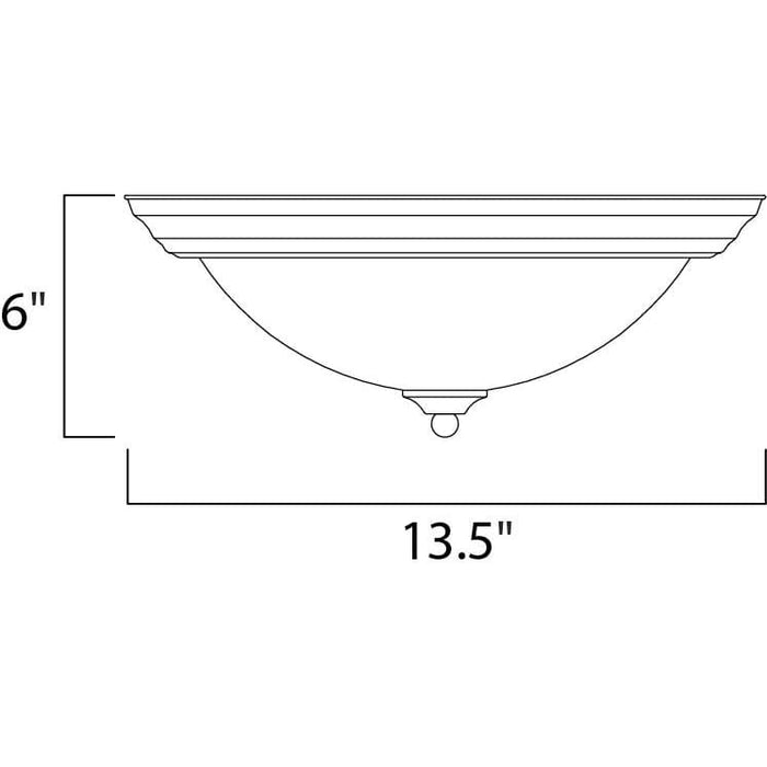 Essentials - 584x White Flush Mount - Flushmounts