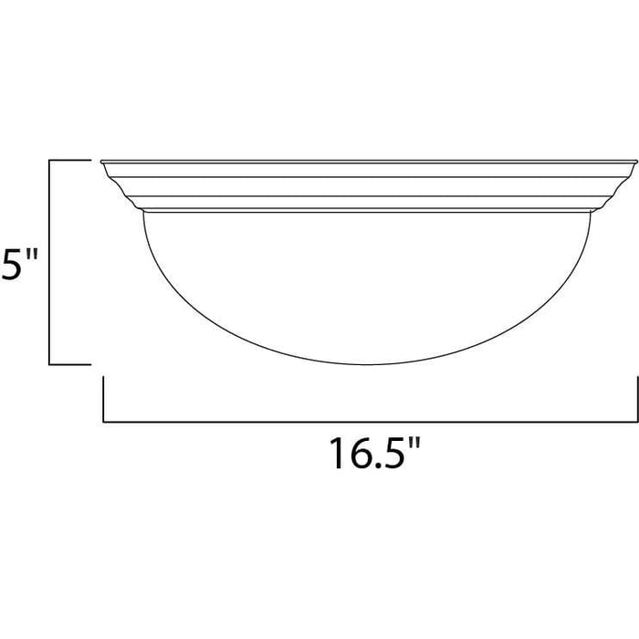 Essentials - 5850 Satin Nickel Flush Mount - Flushmounts