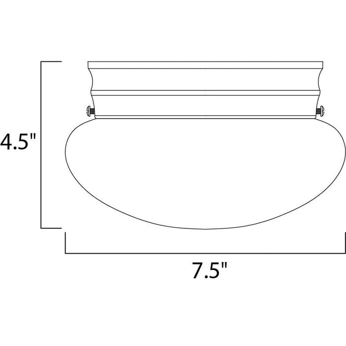 Essentials - 588x White Flush Mount - Flushmounts