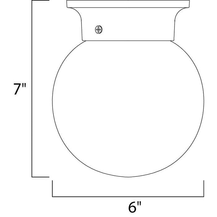 Essentials - 588x White Flush Mount - Flushmounts