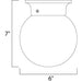 Essentials - 588x White Flush Mount - Flushmounts