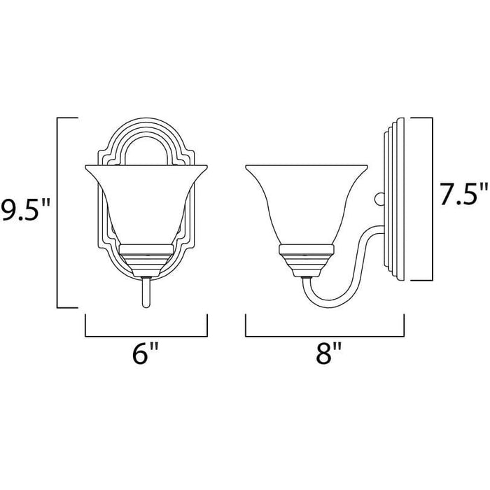 Essentials - 801x Satin Nickel Wall Sconce - Wall Sconce