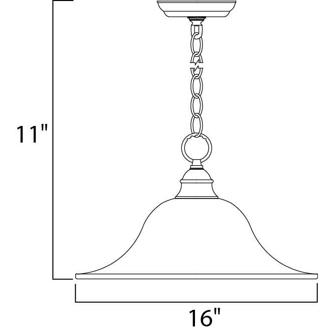 Essentials - 9106x Oil Rubbed Bronze Single Pendant - Pendants
