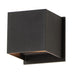 ET2 Alumilux Cube Black LED 2 Light Wall Sconce E41308-BK - Wall Sconces