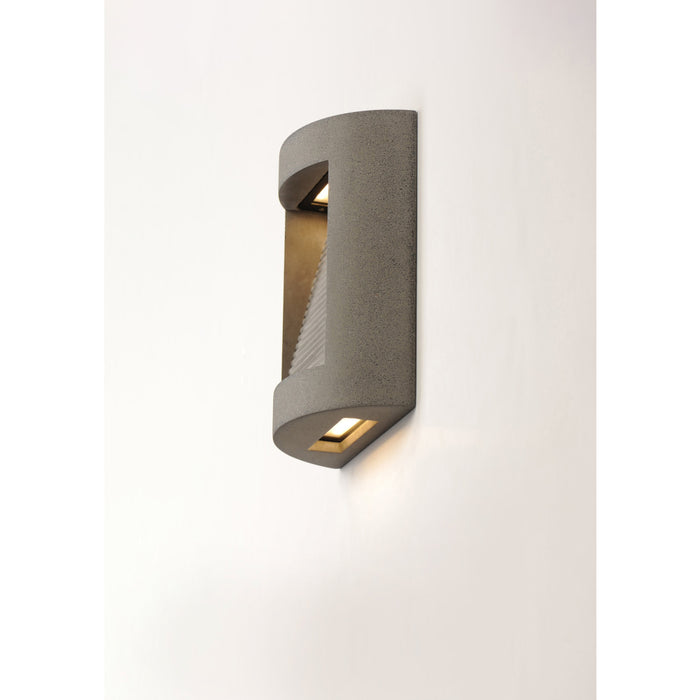ET2 Boardwalk Greystone 2 Light LED Wall Sconce E14380-GSN - Wall Sconce