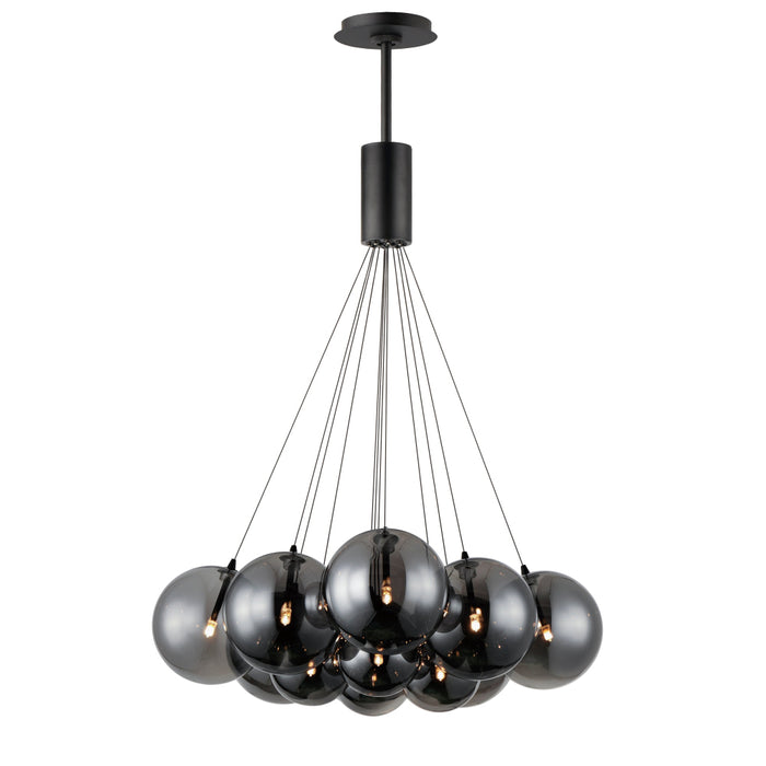 ET2 Burst Black LED 12 Light Pendant E25089-142BK - Pendants